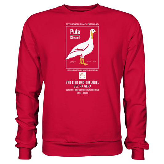 DDR Ostalgie Pullover Unisex • PUTE KLASSE 1 - VEB EIER UND GEFLÜGEL GERA