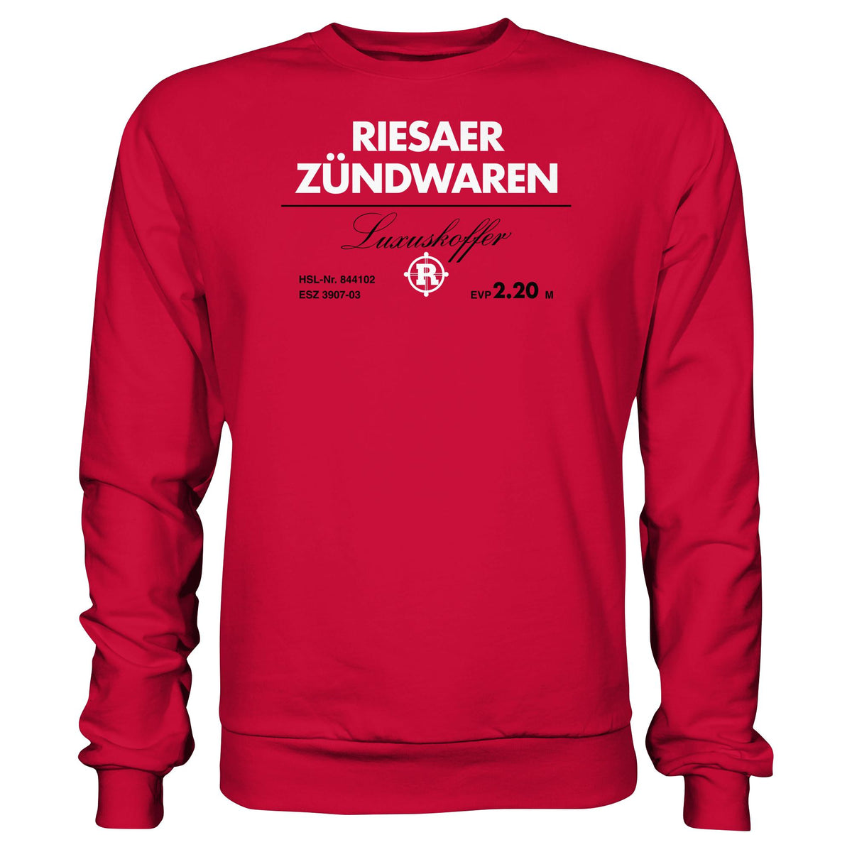 RIESAER ZÜNDWAREN LUXUSKOFFER • DDR Ostalgie Pullover Unisex