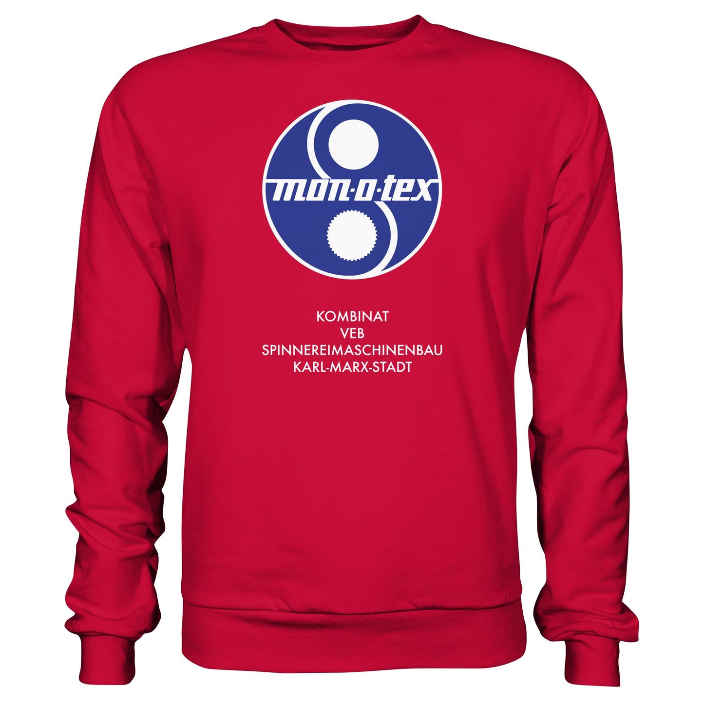 DDR Ostalgie Pullover Unisex • MONOTEX VEB KOMBINAT SPINNEREIMASCHINENBAU KARL-MARX-STADT