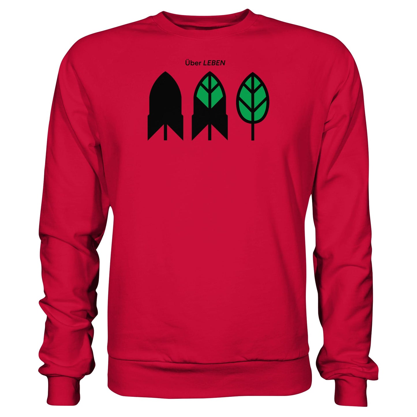 DDR Ostalgie Pullover Unisex • ÜBER LEBEN (ORIGINAL FRIEDENS-PLAKAT)