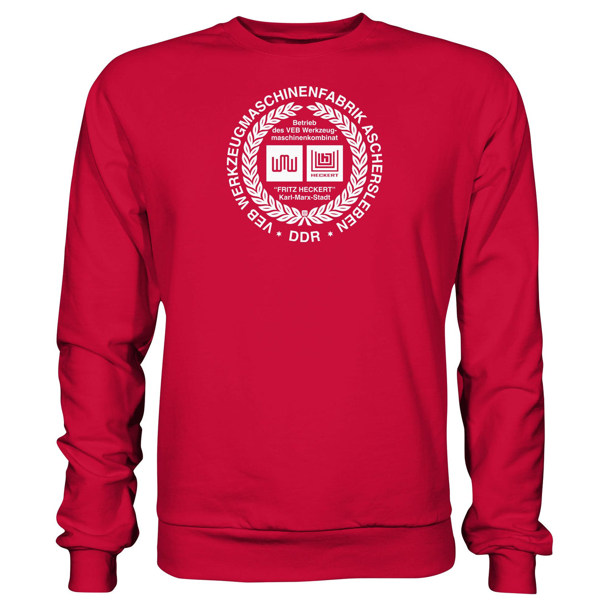 DDR Ostalgie Pullover Unisex • VEB WERKZEUGMASCHINENKOMBINAT FRITZ HECKERT - ASCHERSLEBEN
