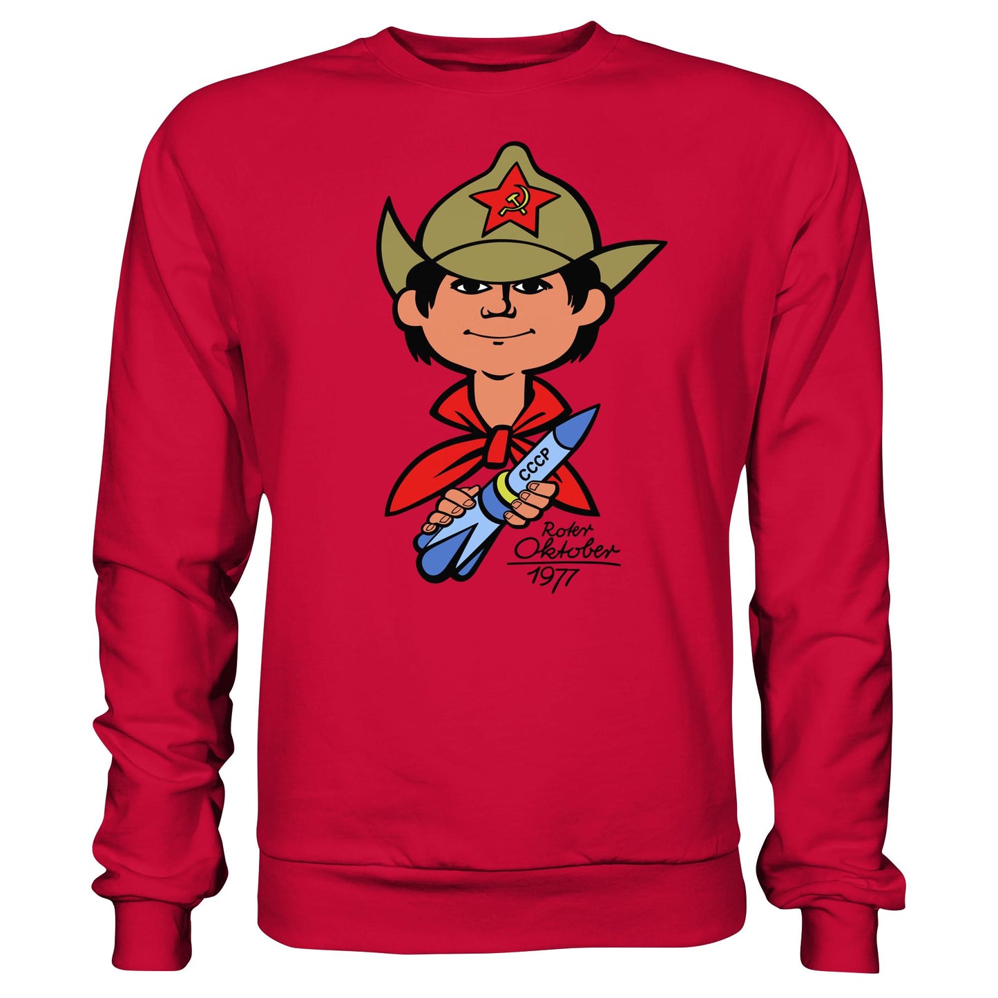DDR Ostalgie Pullover Unisex • ROTER OKTOBER 1917 (ORIGINAL NICKI-MOTIV)