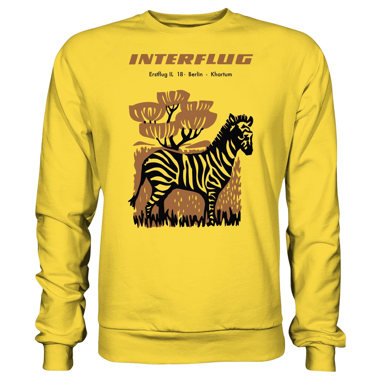 DDR Ostalgie Pullover Unisex • INTERFLUG BERLIN - KHARTUM (ORIGINAL SONDERSTEMPEL)