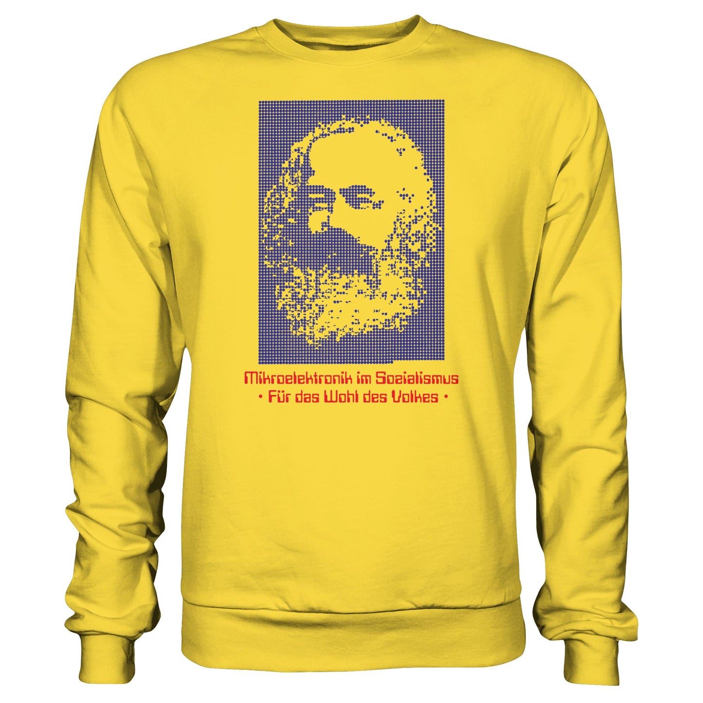 DDR Ostalgie Pullover Unisex • DDR MIKROELEKTRONIK FÜR DAS WOHL DES VOLKES (ORIGINAL POSTER)