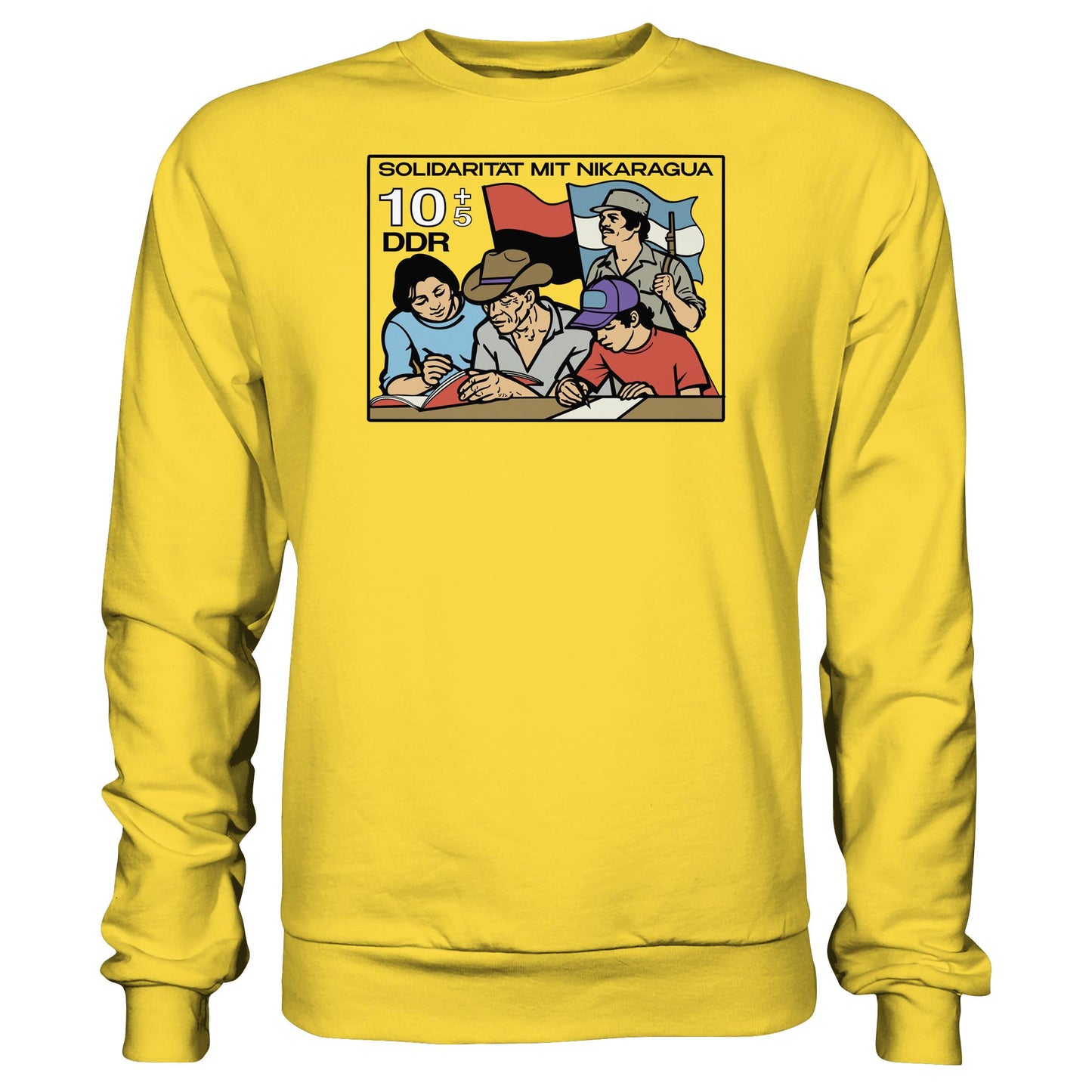 DDR Ostalgie Pullover Unisex • SOLIDARITÄT MIT NIKARAGUA (DDR-BRIEFMARKE)