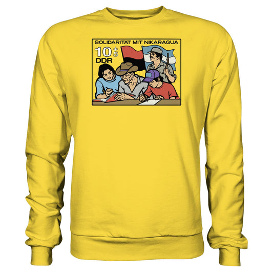DDR Ostalgie Pullover Unisex • SOLIDARITÄT MIT NIKARAGUA (DDR-BRIEFMARKE)