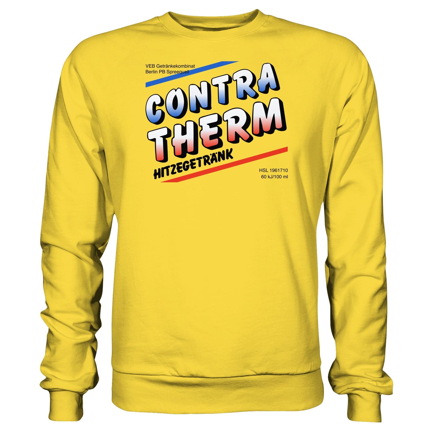 DDR Ostalgie Pullover Unisex • CONTRA THERM - VEB GETRÄNKEKOMBINAT BERLIN SPREEQUELL