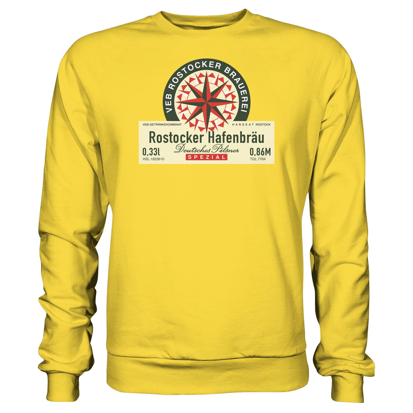 DDR Ostalgie Pullover Unisex • VEB GETRÄNKEKOMBINAT HANSEAT ROSTOCK - HAFENBRÄU