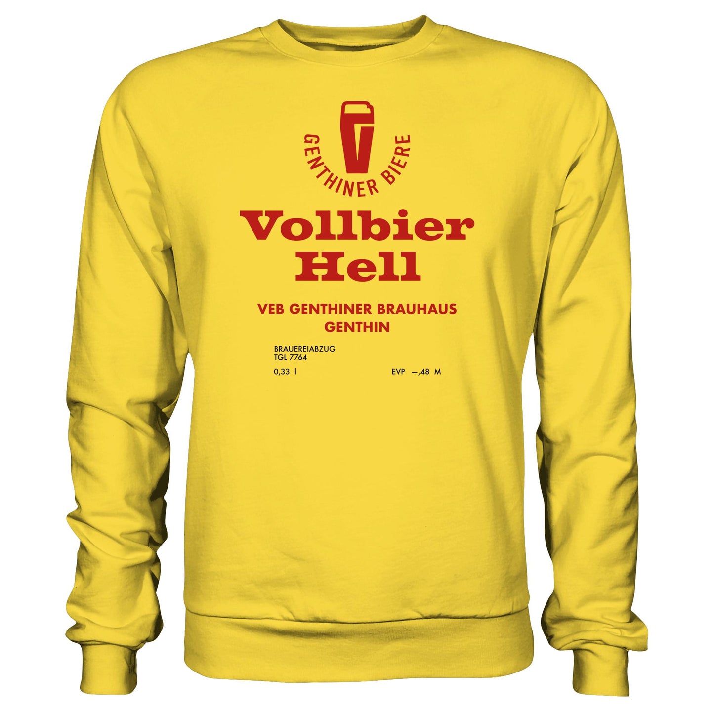 DDR Ostalgie Pullover Unisex • VEB GENTHINER BRAUHAUS
