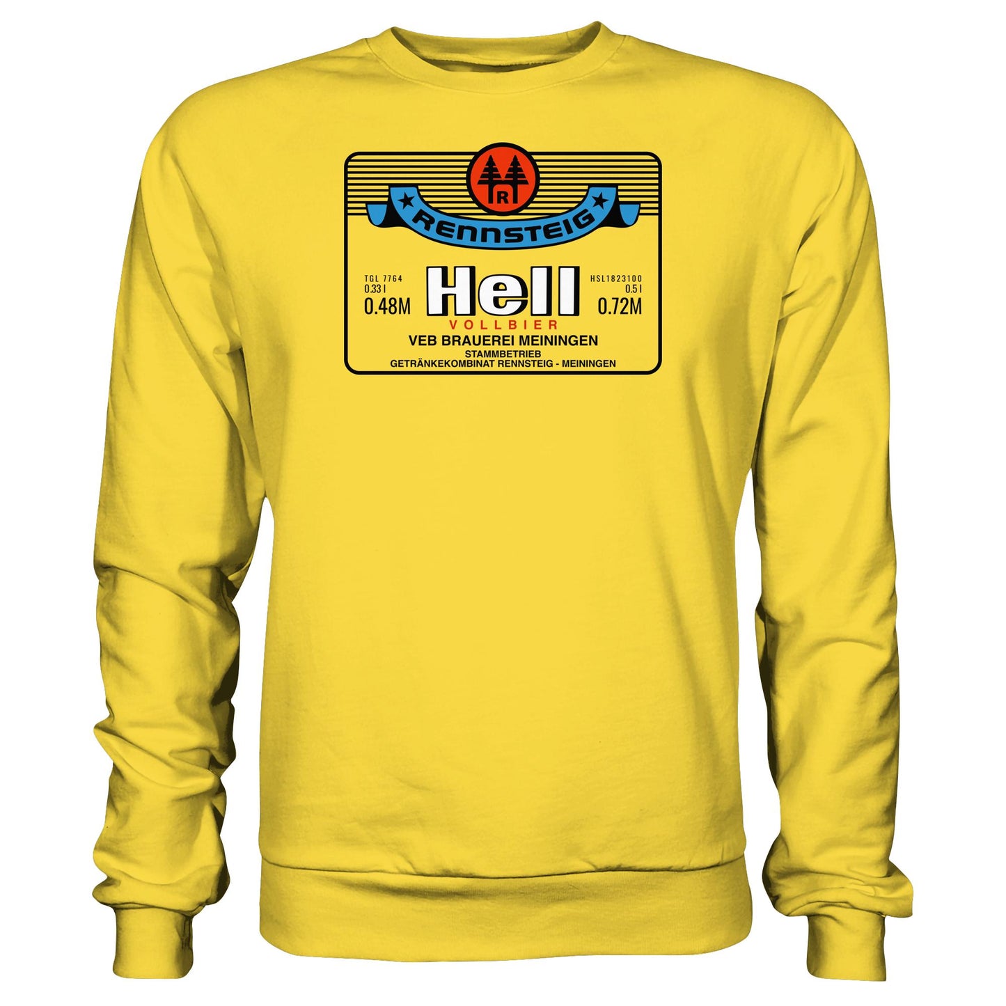 DDR Ostalgie Pullover Unisex • RENNSTEIG HELL - VEB BRAUEREI MEININGEN