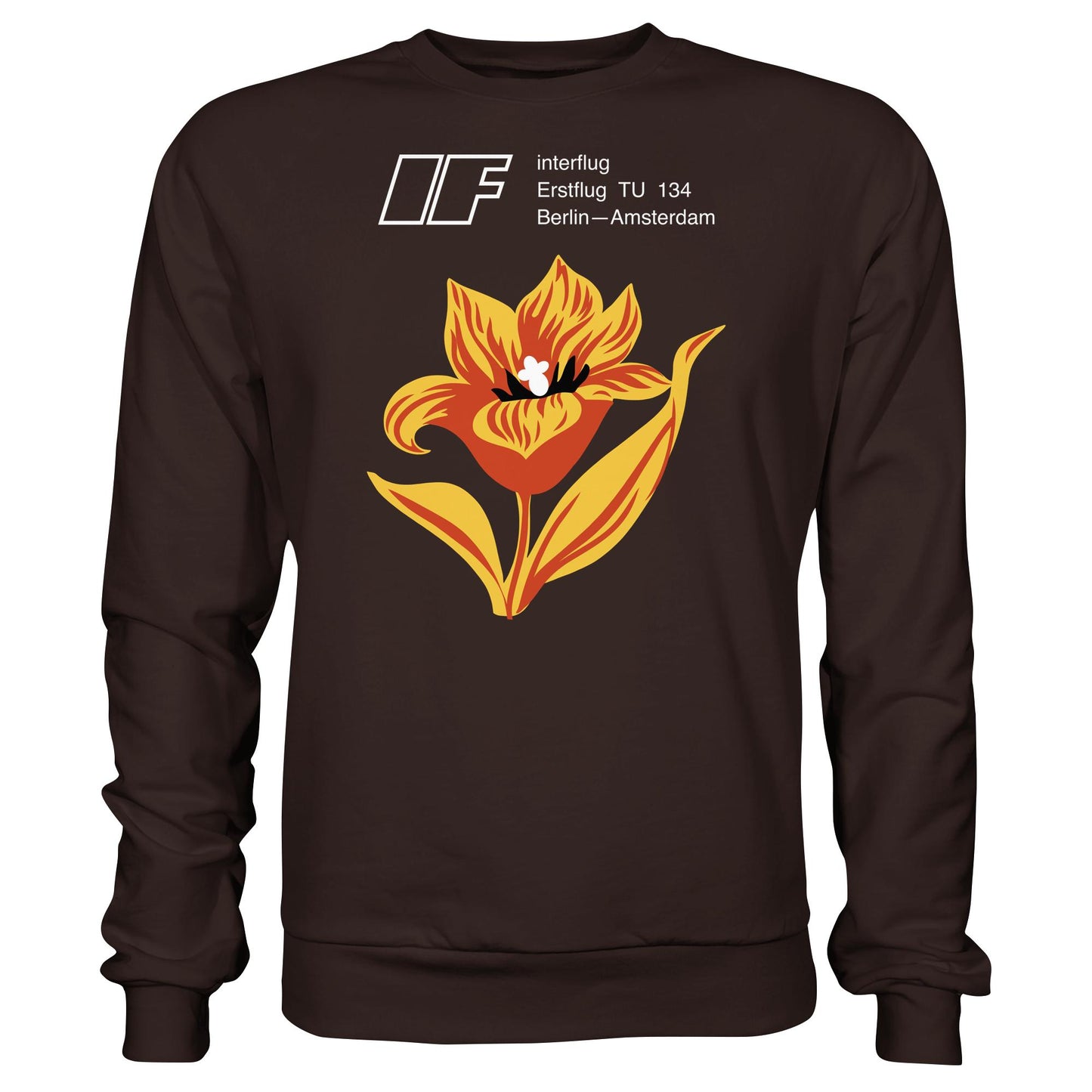 DDR Ostalgie Pullover Unisex • INTERFLUG BERLIN - AMSTERDAM (ORIGINAL SONDERSTEMPEL)