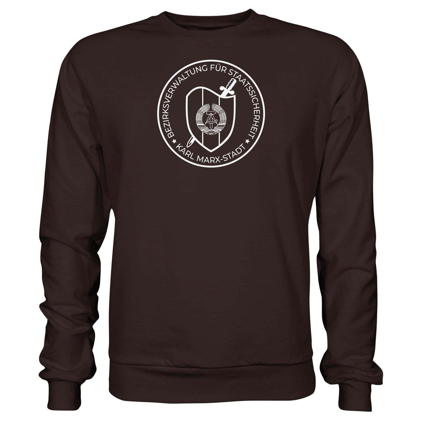 DDR Ostalgie Pullover Unisex • BEZIRKSVERWALTUNG STAATSSICHERHEIT KARL MARX STADT