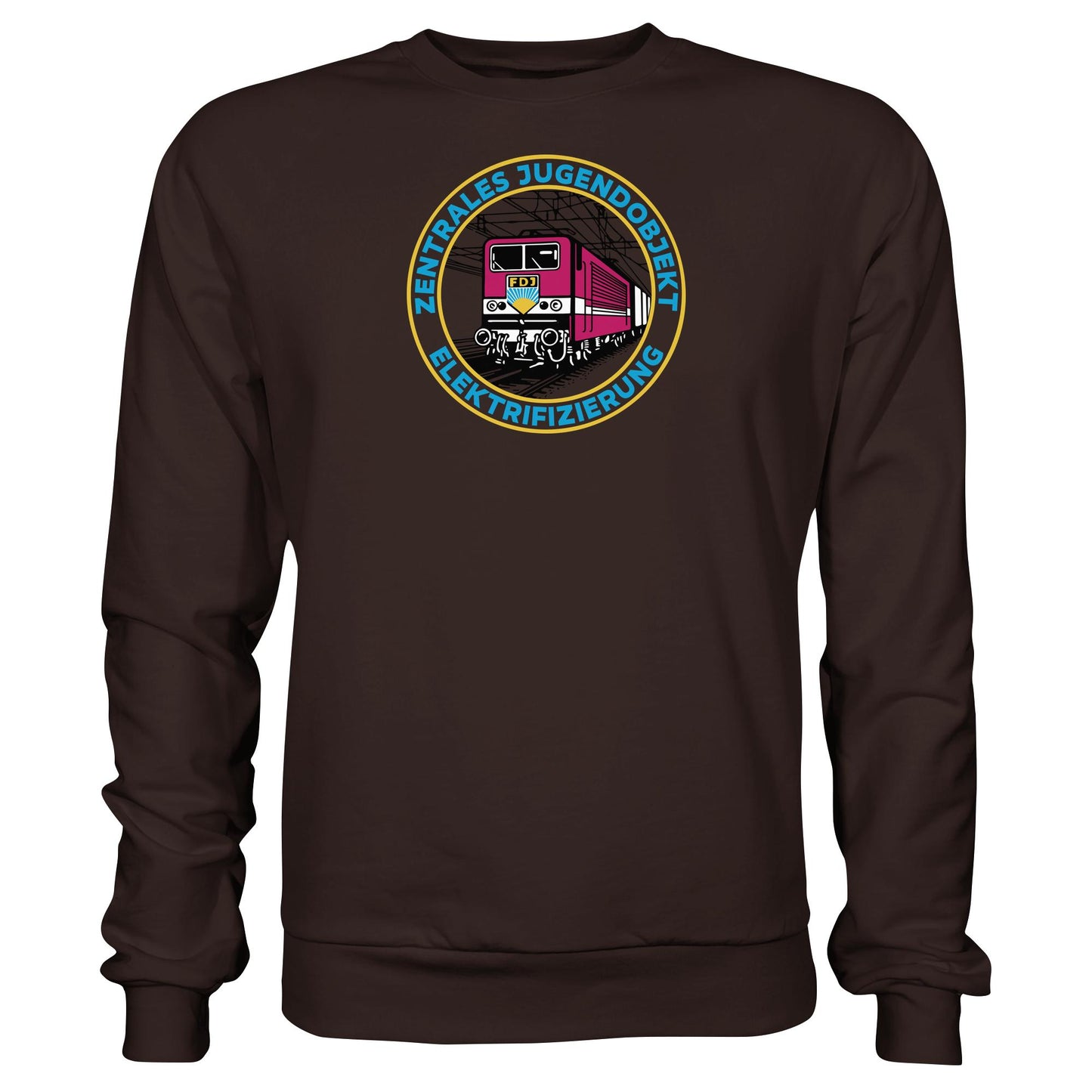 DDR Ostalgie Pullover Unisex • DR - FDJ ZENTRALES JUGENDOBJEKT ELEKTRIFIZIERUNG