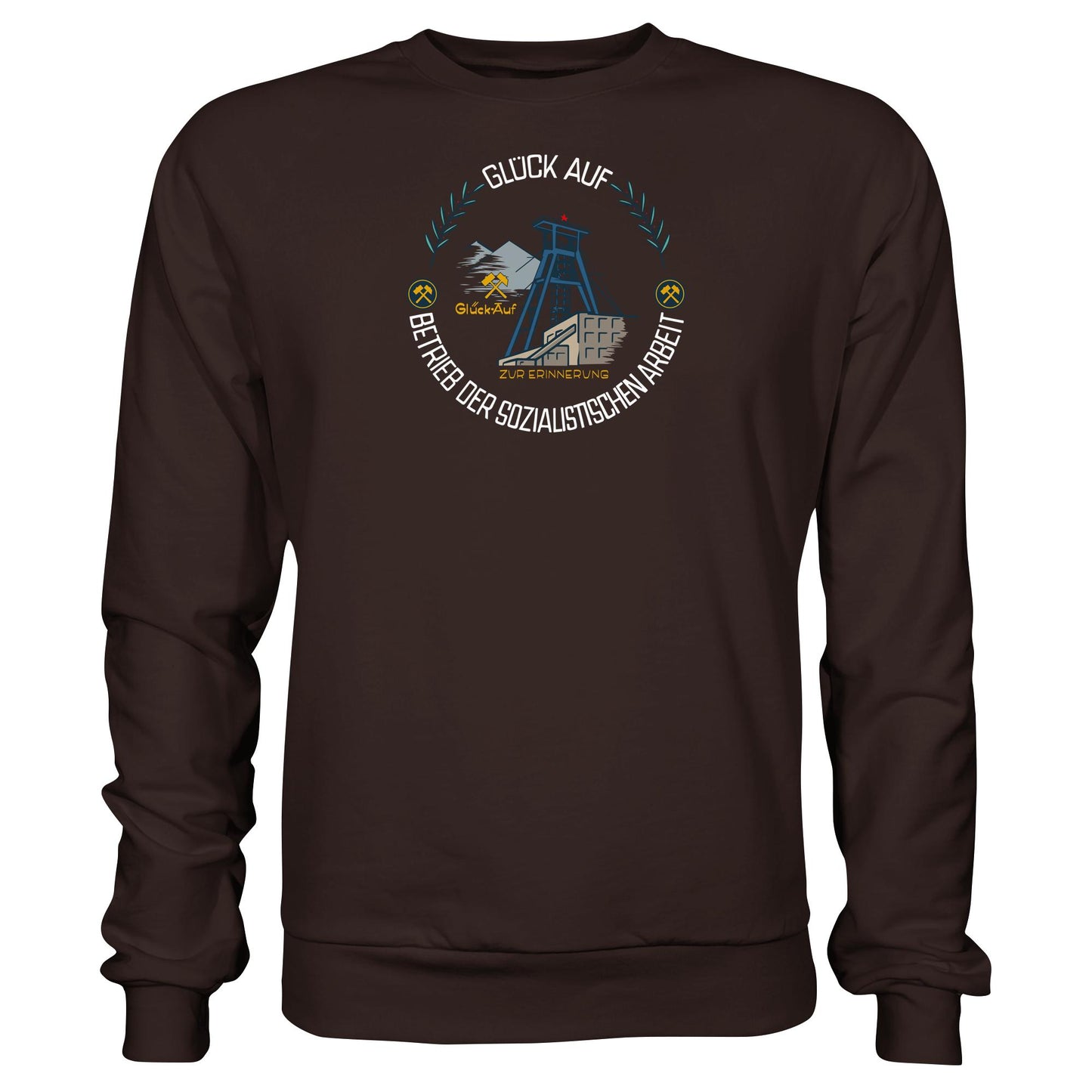 DDR Ostalgie Pullover Unisex • WISMUT - GLÜCK AUF