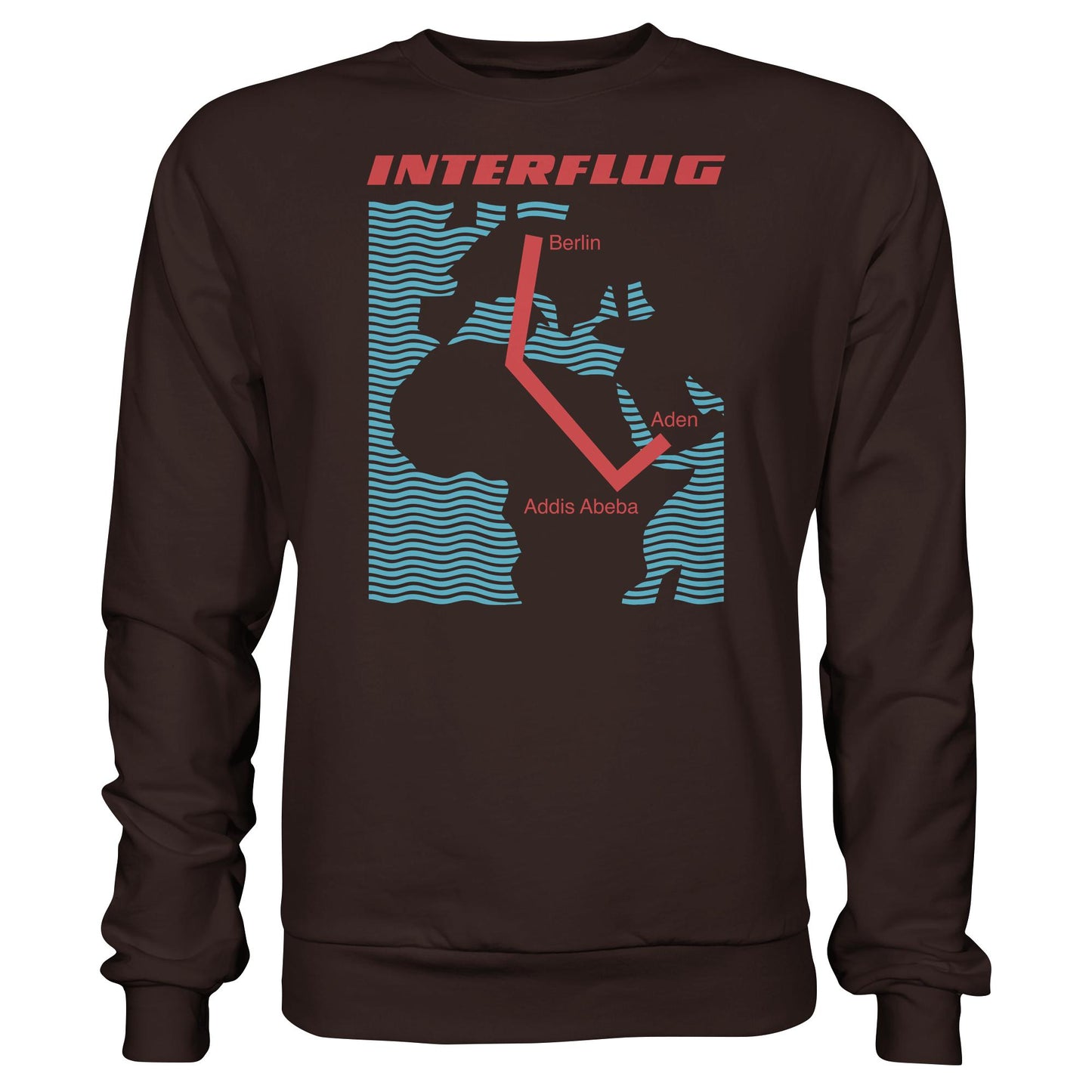 DDR Ostalgie Pullover Unisex • INTERFLUG BERLIN - ADDIS ABEBA (ORIGINAL SONDERSTEMPEL)