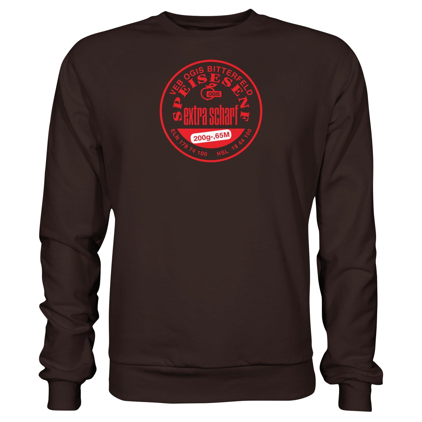 DDR Ostalgie Pullover Unisex • VEB OGIS BITTERFELD - SPEISESENF EXTRASCHARF