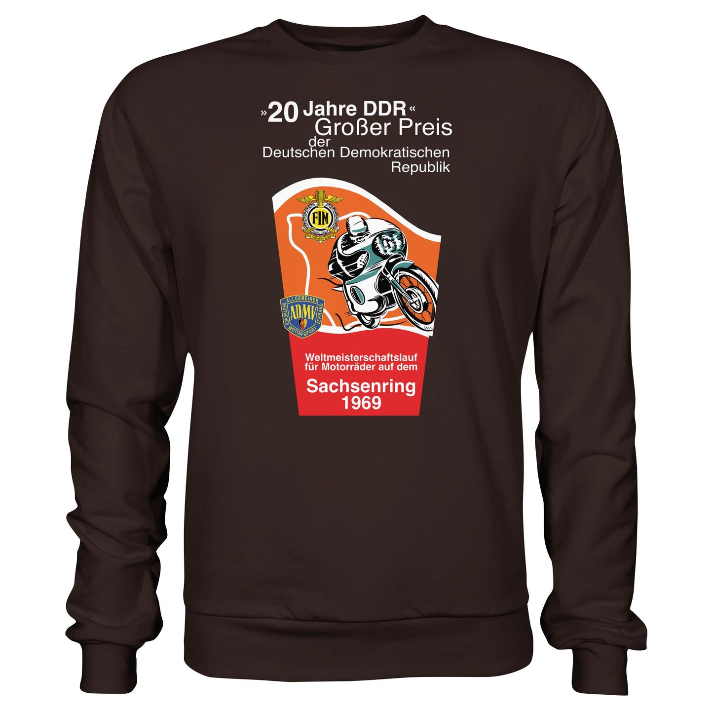 DDR Ostalgie Pullover Unisex • SACHSENRING 1969, WELTMEISTERSCHAFTSLAUF