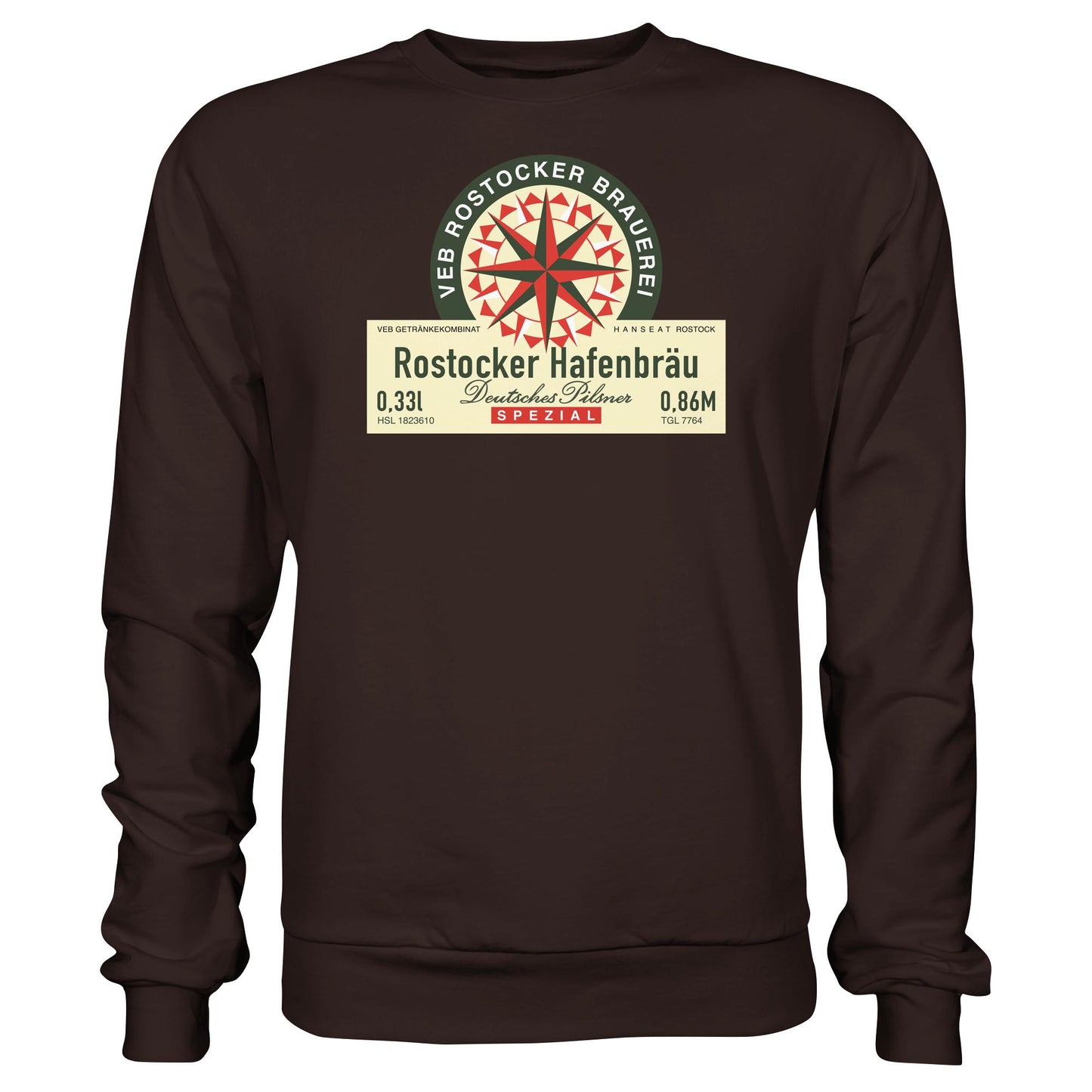 DDR Ostalgie Pullover Unisex • VEB GETRÄNKEKOMBINAT HANSEAT ROSTOCK - HAFENBRÄU