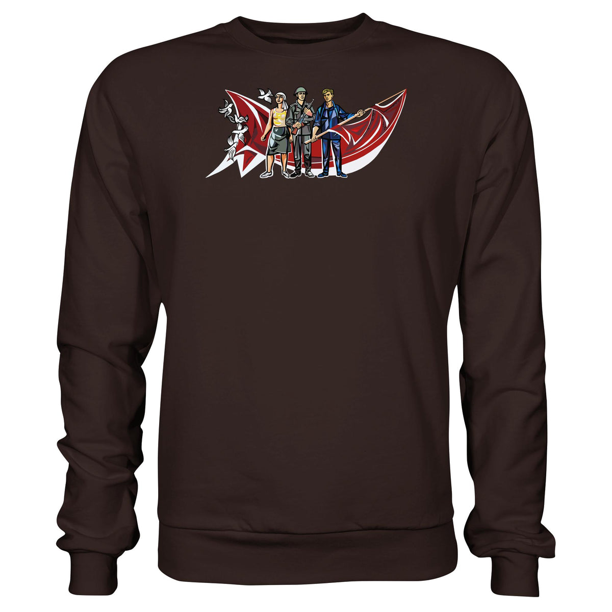 WALTER WOMACKA - BÄUERIN, NVA-SOLDAT & ARBEITER (MOSAIK HAUS DES LEHRERS, 1964) | DDR Ostalgie Pullover Unisex