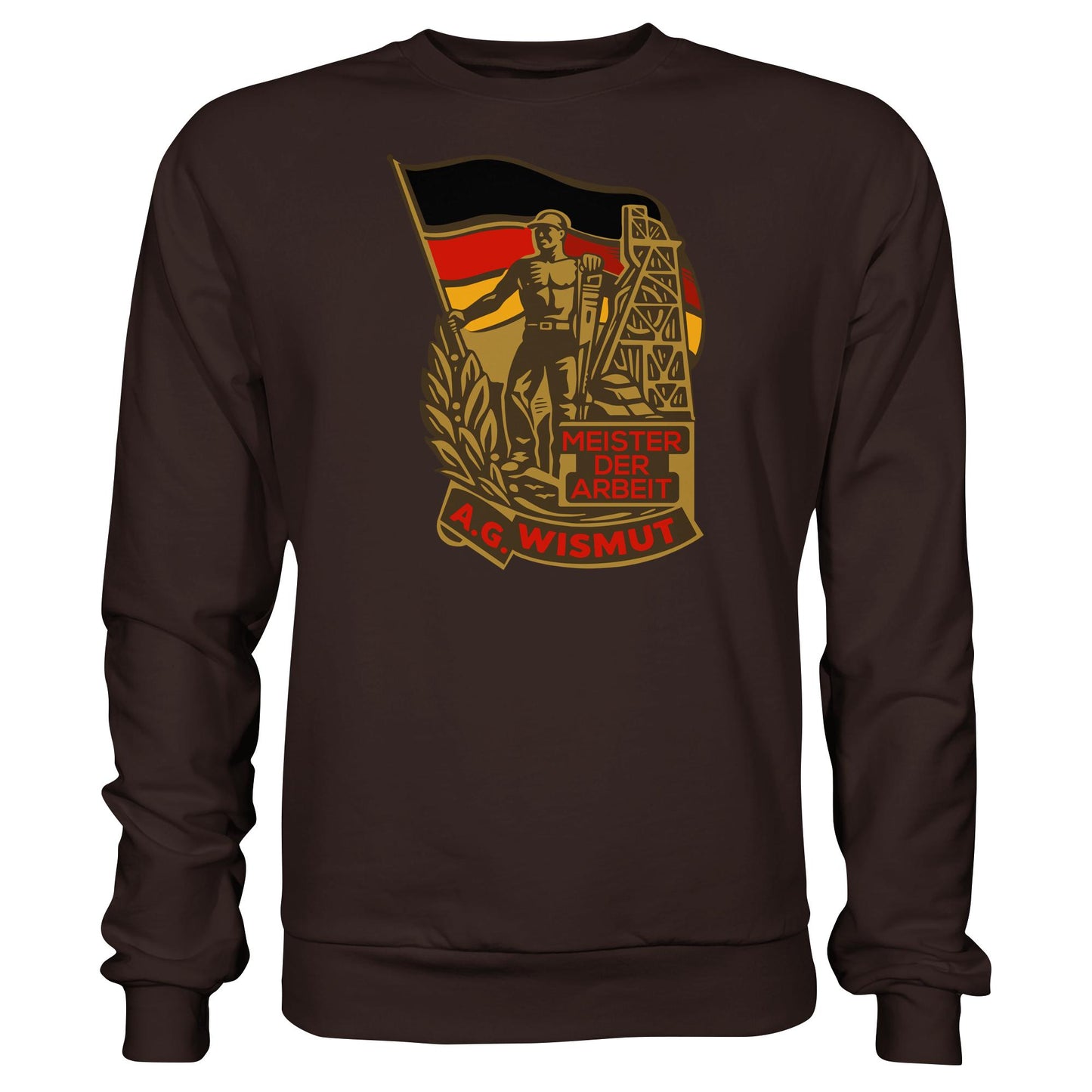 DDR Ostalgie Pullover Unisex • WISMUT - MEISTER DER ARBEIT