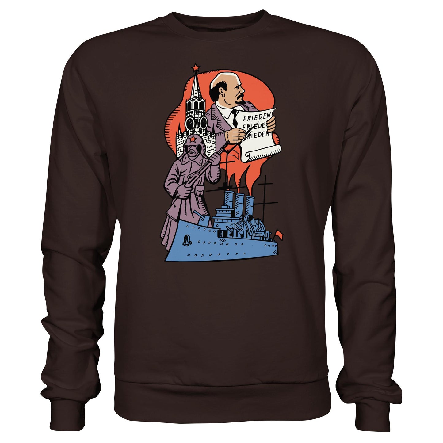 DDR Ostalgie Pullover Unisex • JAHRESTAG OKTOBERREVOLUTION 1917 (ORIGINAL POSTSTEMPEL)