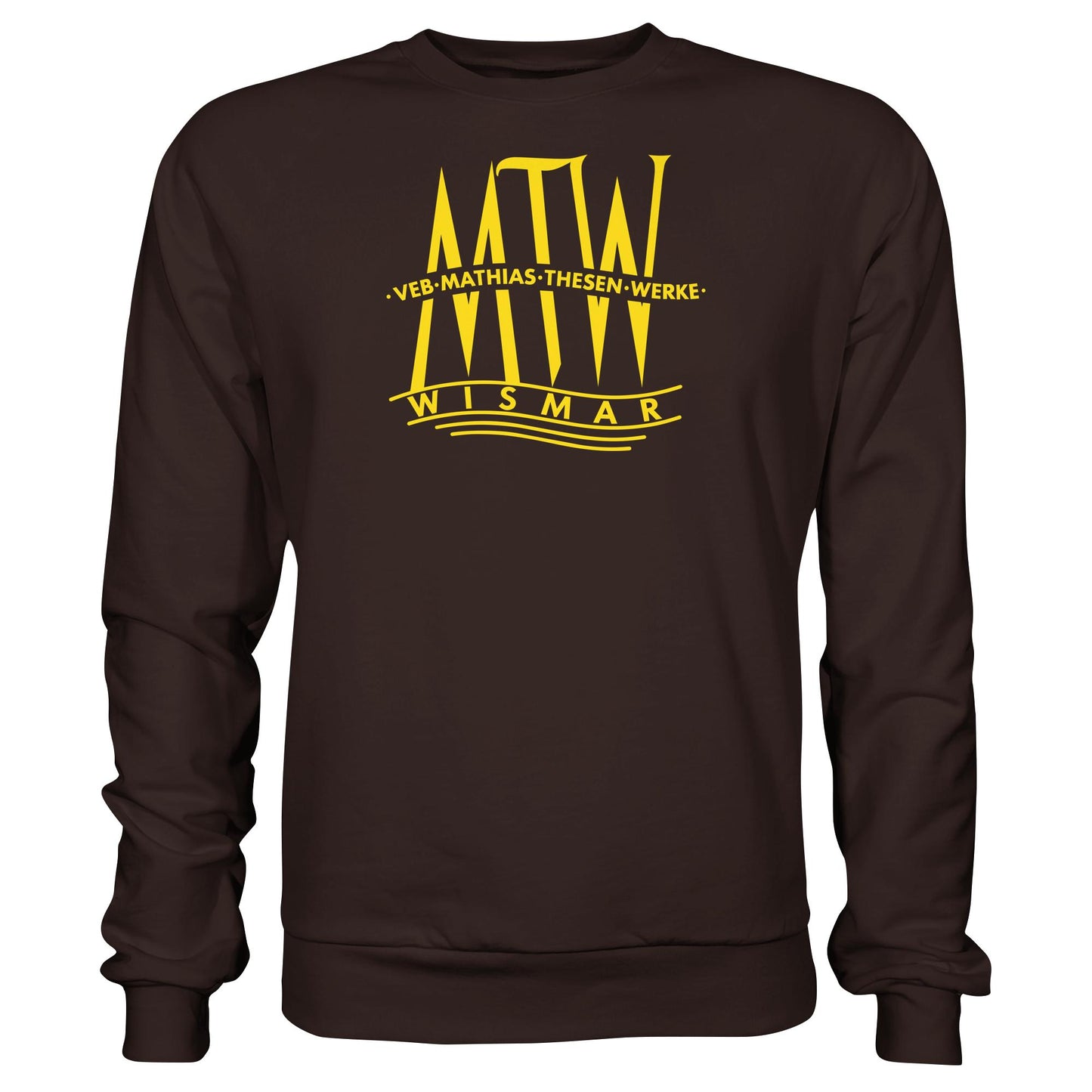 DDR Ostalgie Pullover Unisex • MATHIAS-THESEN-WERKE WISMAR (LOGO 1946)