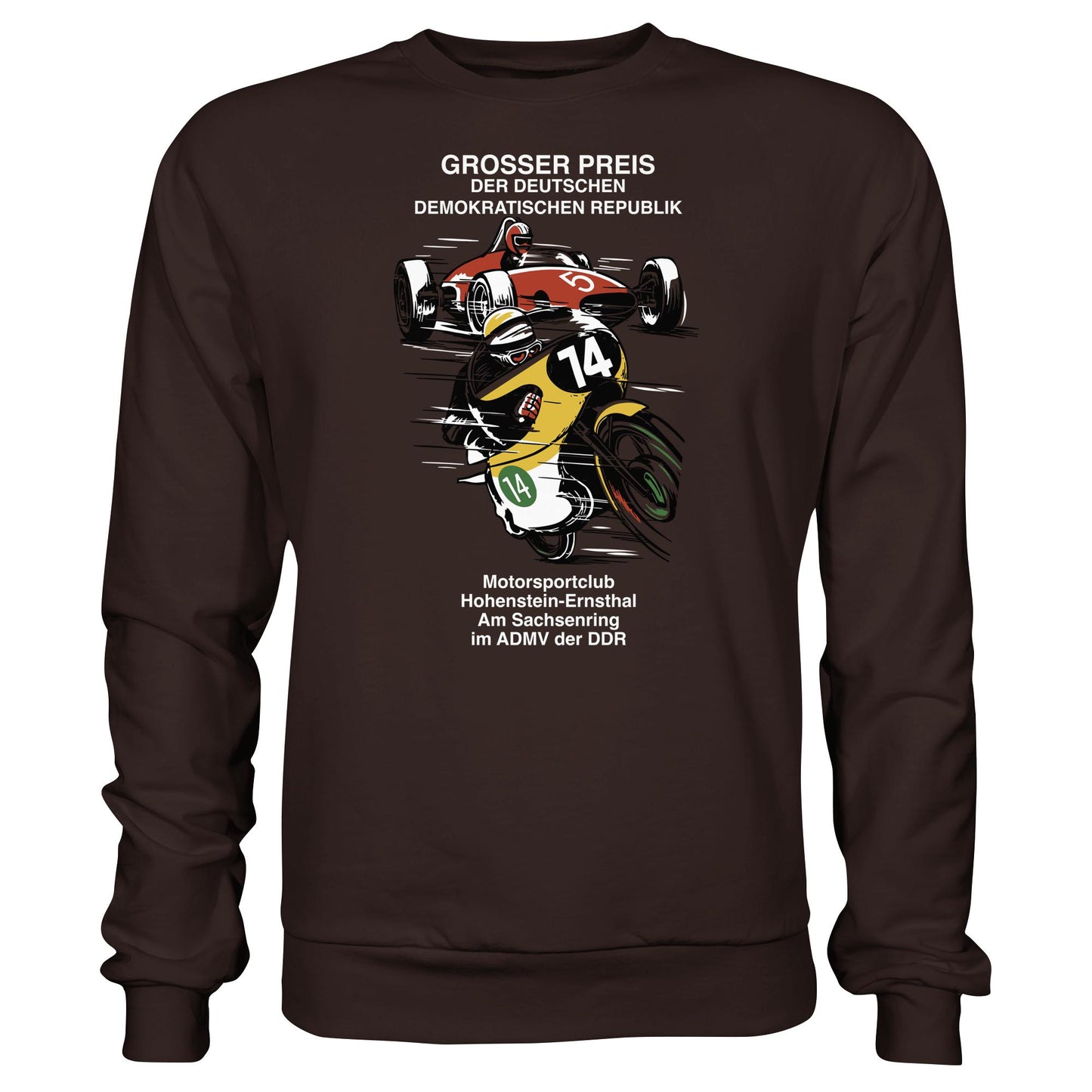 DDR Ostalgie Pullover Unisex • MOTORSPORT HOHENSTEIN-ERNSTHAL - GROSSER PREIS DER DDR