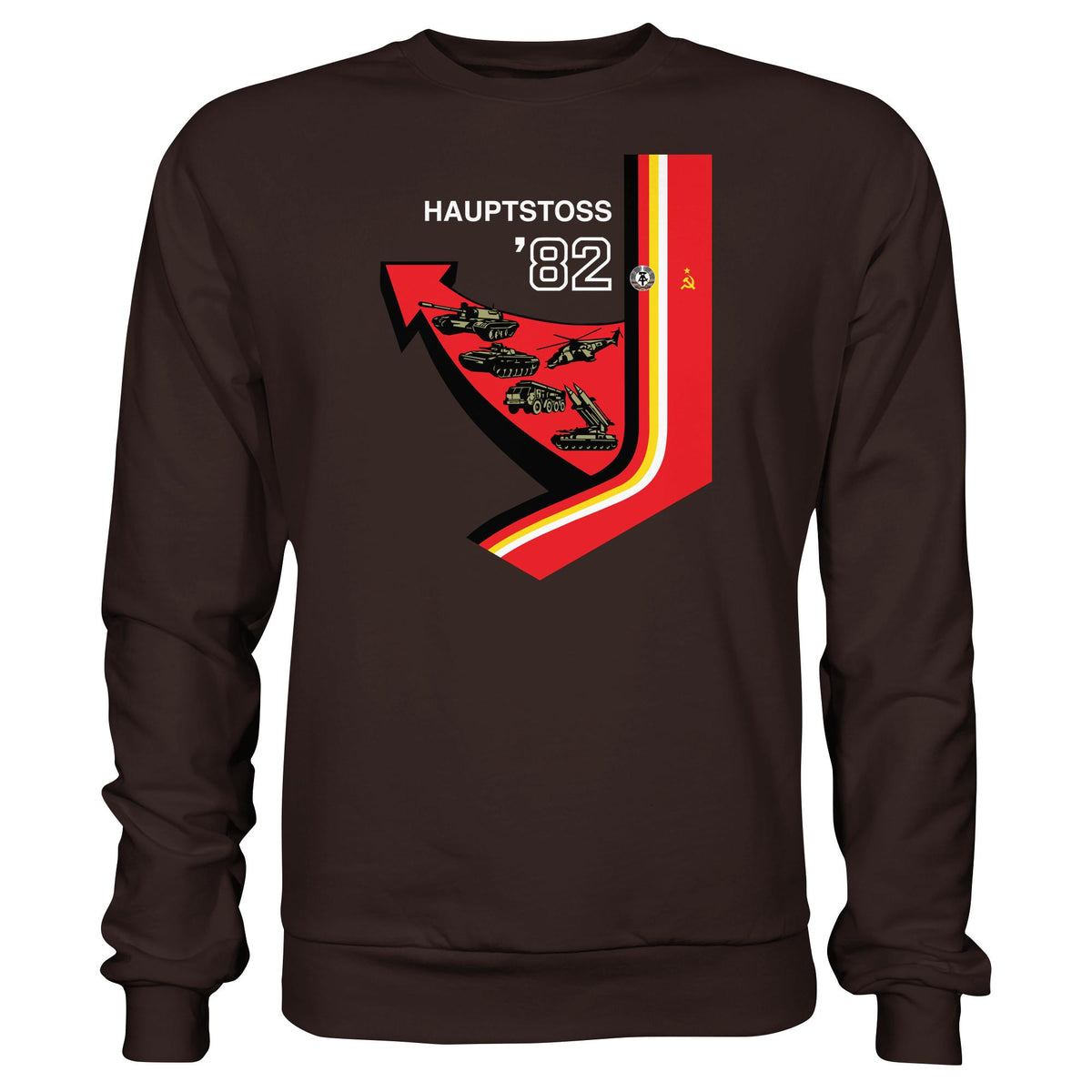 DDR Ostalgie Pullover Unisex • MANÖVER HAUPTSTOSS 1982 (ORIGINAL-PLAKAT)