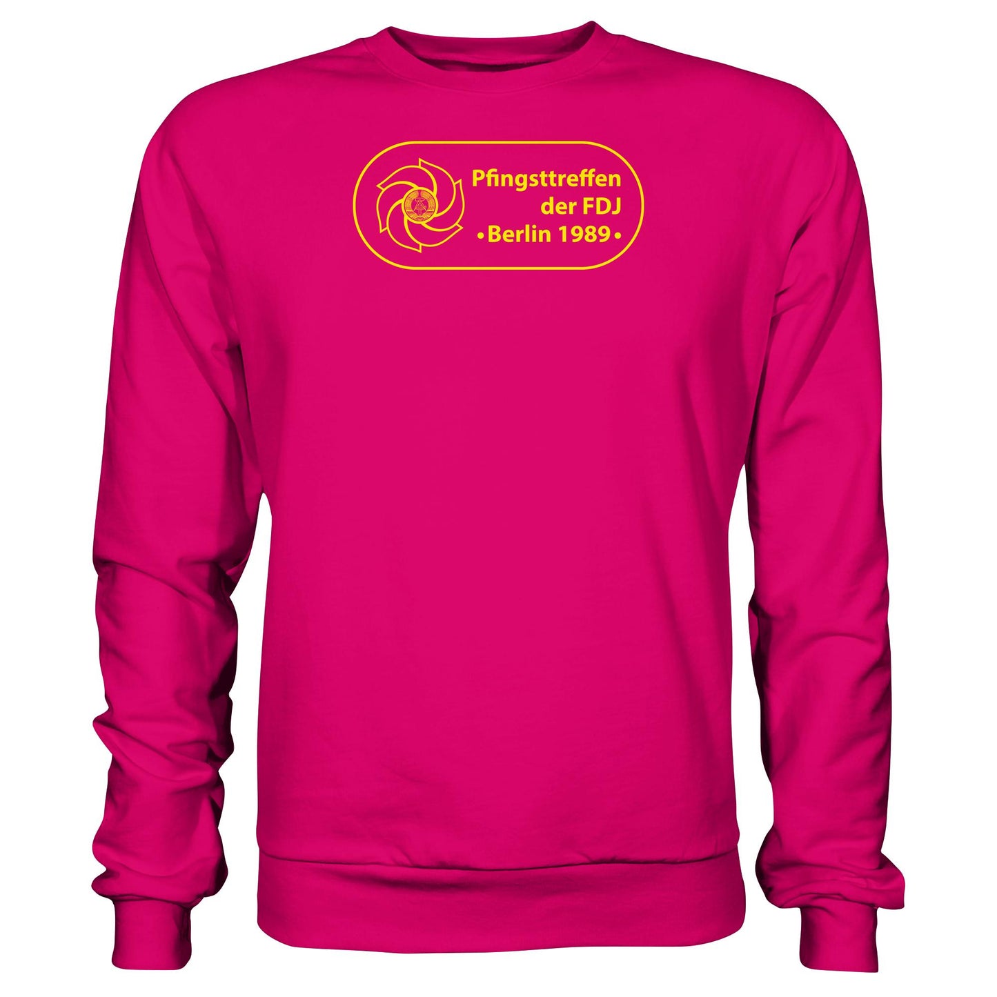 DDR Ostalgie Pullover Unisex • PFINGSTTREFFEN DER FDJ, BERLIN 1989