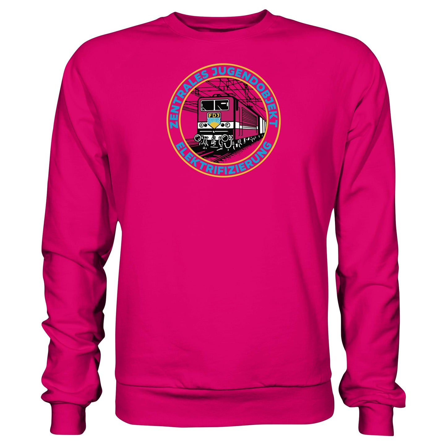 DDR Ostalgie Pullover Unisex • DR - FDJ ZENTRALES JUGENDOBJEKT ELEKTRIFIZIERUNG