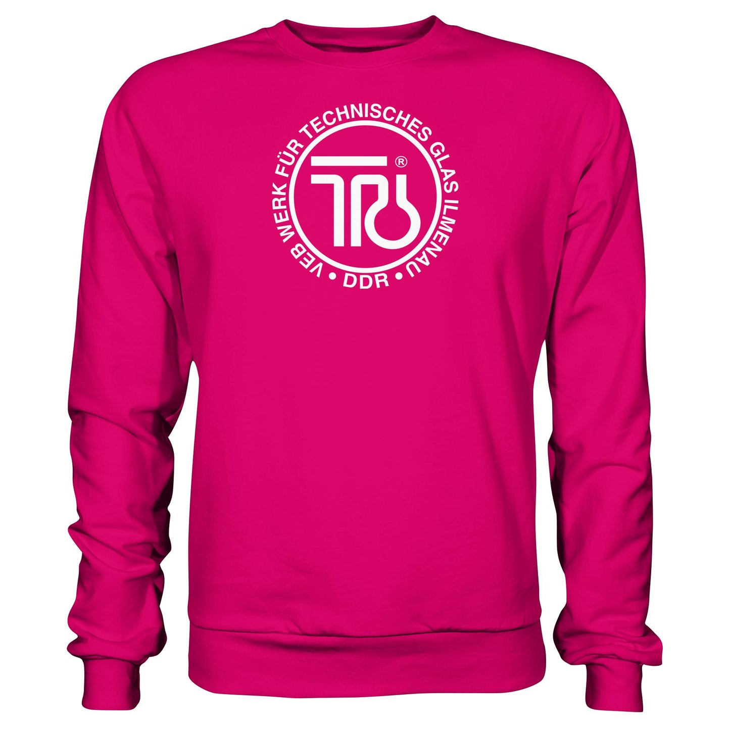DDR Ostalgie Pullover Unisex • VEB WERK FÜR TECHNISCHES GLAS ILMENAU