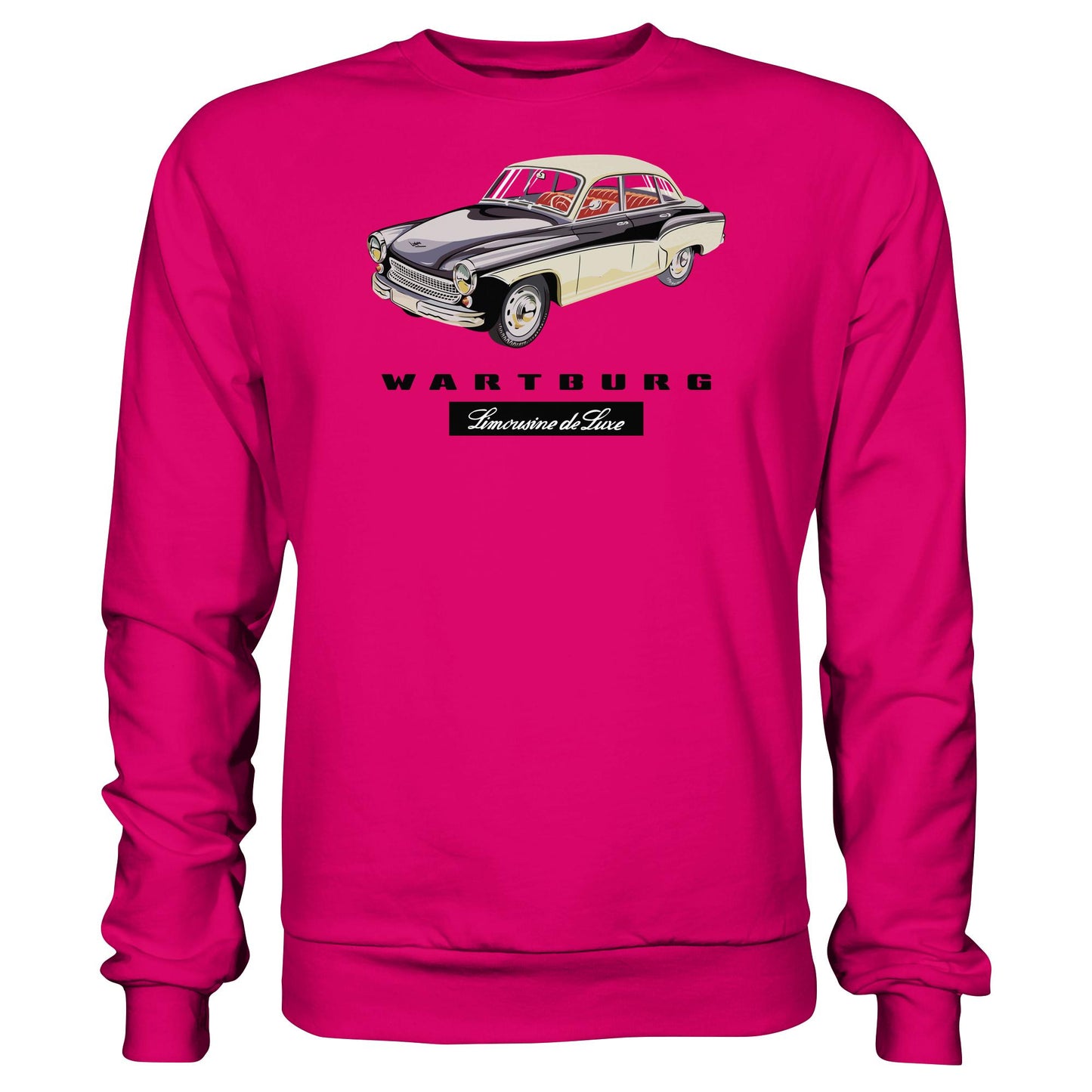 DDR Ostalgie Pullover Unisex • WARTBURG - LIMOUSINE DE LUXE (ORIGINAL WERBUNG)