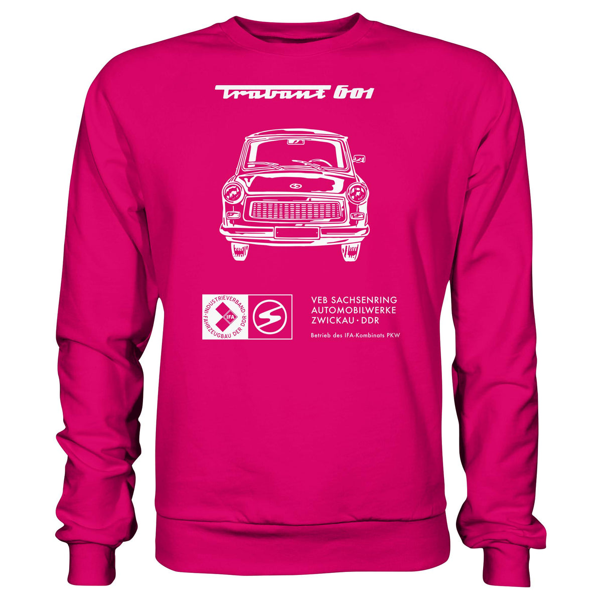 DDR Ostalgie Pullover Unisex • TRABANT 601 (ORIGINAL TITEL BETRIEBSANLEITUNG)