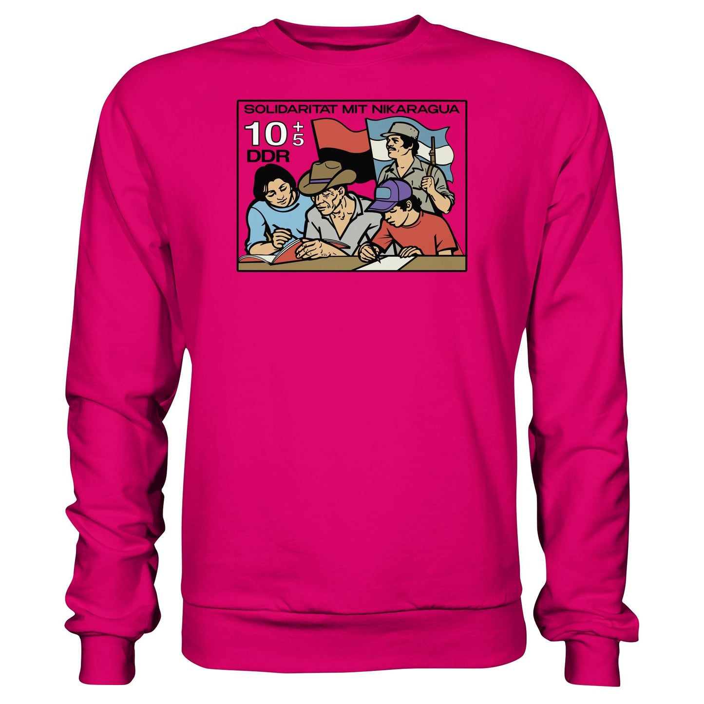 DDR Ostalgie Pullover Unisex • SOLIDARITÄT MIT NIKARAGUA (DDR-BRIEFMARKE)
