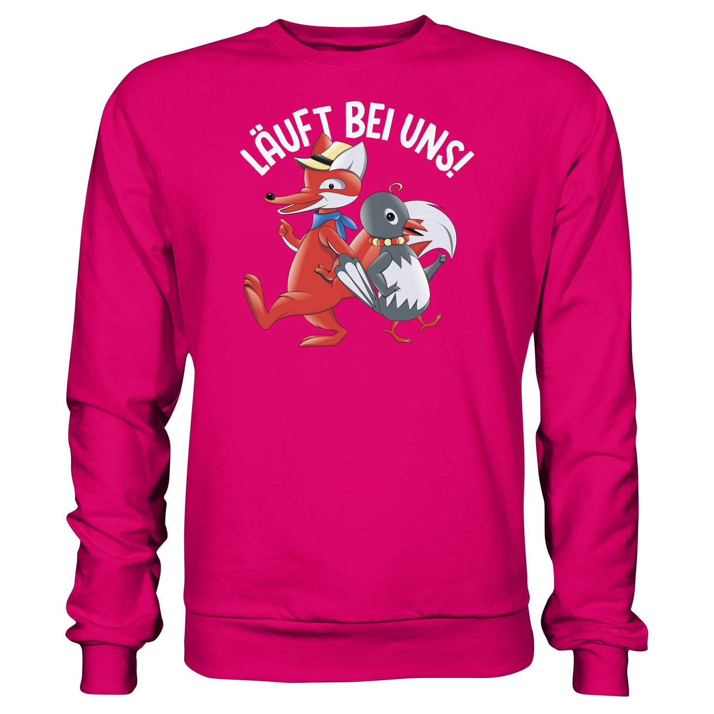 DDR Ostalgie Pullover Unisex • UNSER SANDMÄNNCHEN - HERR FUCHS & FRAU ELSTER, LÄUFT BEI UNS!