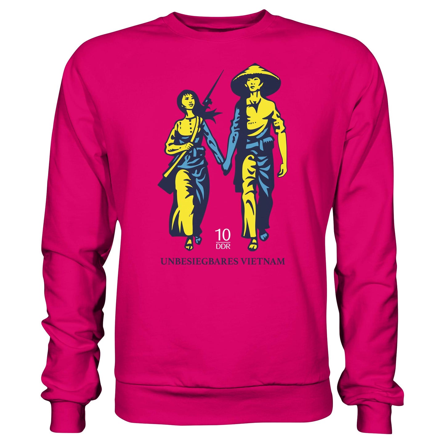 DDR Ostalgie Pullover Unisex • UNBESIEGBARES VIETNAM (ORIGINAL DDR-BRIEFMARKE)