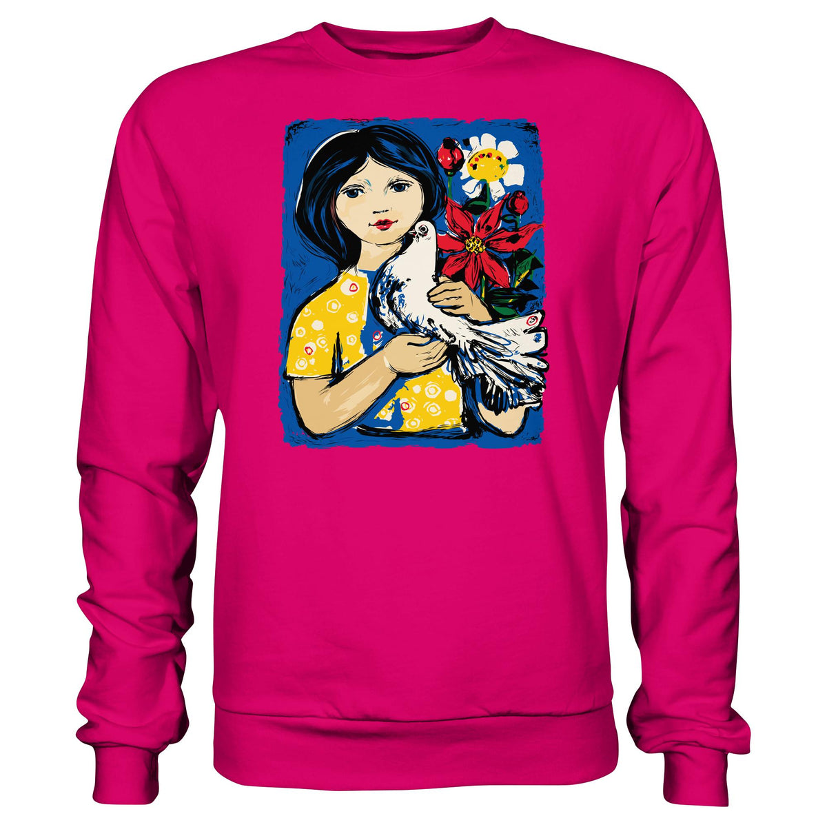 DDR Ostalgie Pullover Unisex • WALTER WOMACKA - MÄDCHEN MIT FRIEDENSTAUBE