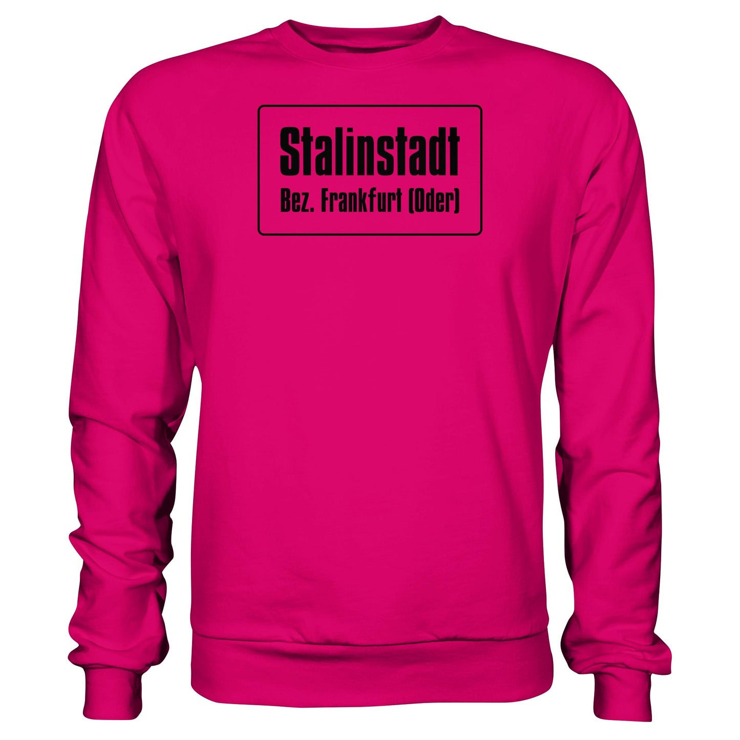 DDR Ostalgie Pullover Unisex • STALINSTADT - EISENHÜTTENKOMBINAT OST EKO (ORIGINAL-SCHILD)