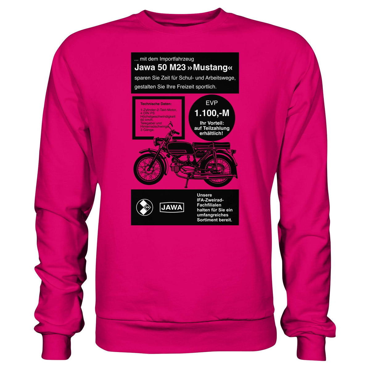 DDR Ostalgie Pullover Unisex • JAWA 50 M23 (ORIGINAL-PLAKAT)
