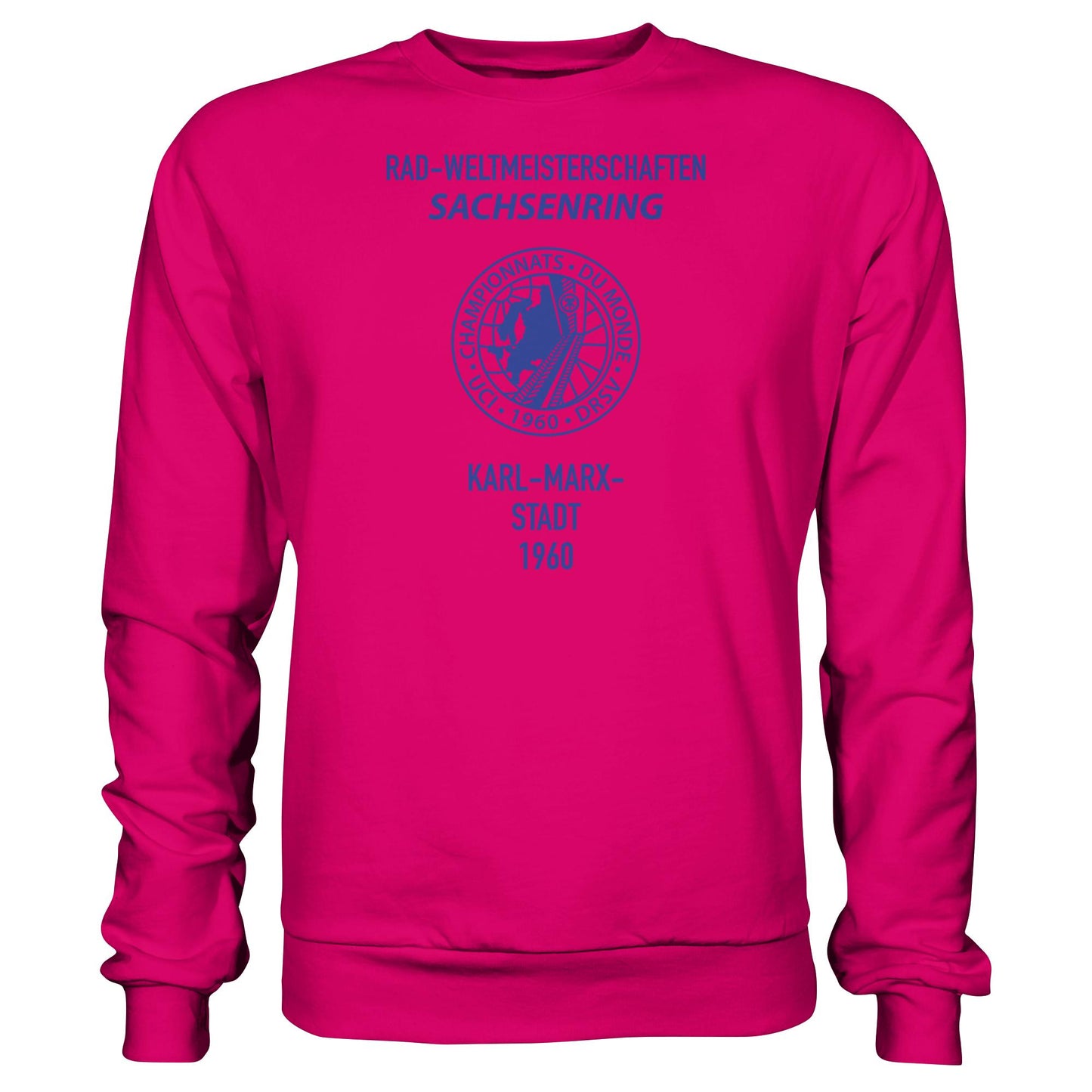 DDR Ostalgie Pullover Unisex •  RADWELTMEISTERSCHAFTEN SACHSENRING, KARL-MARX-STADT 1960