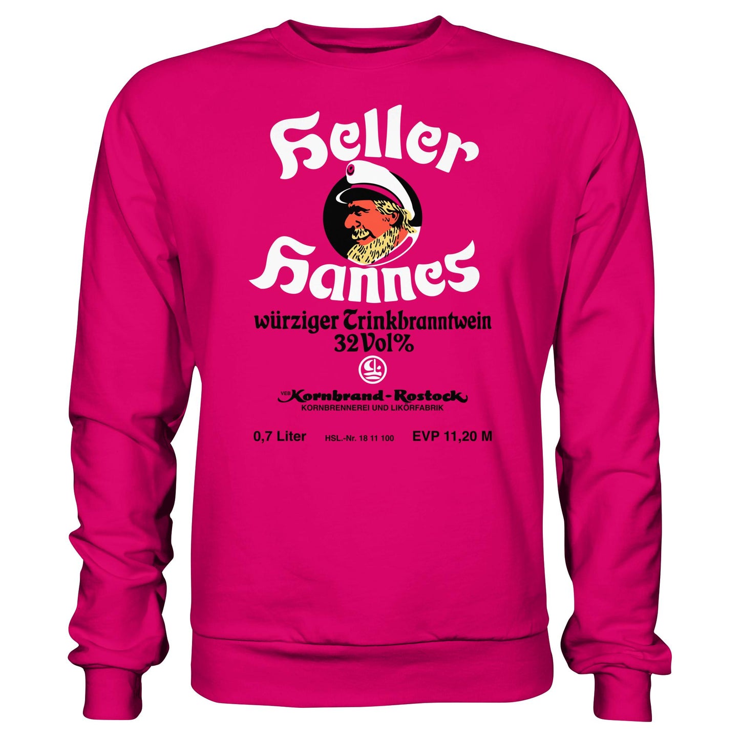 DDR Ostalgie Pullover Unisex • HELLER HANNES - TRINKBRANNTWEIN - VEB KORNBRANDT ROSTOCK