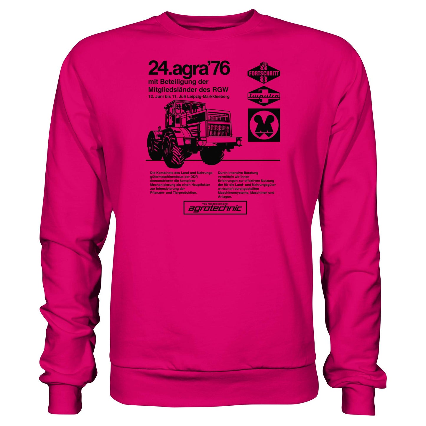 DDR Ostalgie Pullover Unisex • AGRA 1976, LEIPZIG-MARKKLEEBERG