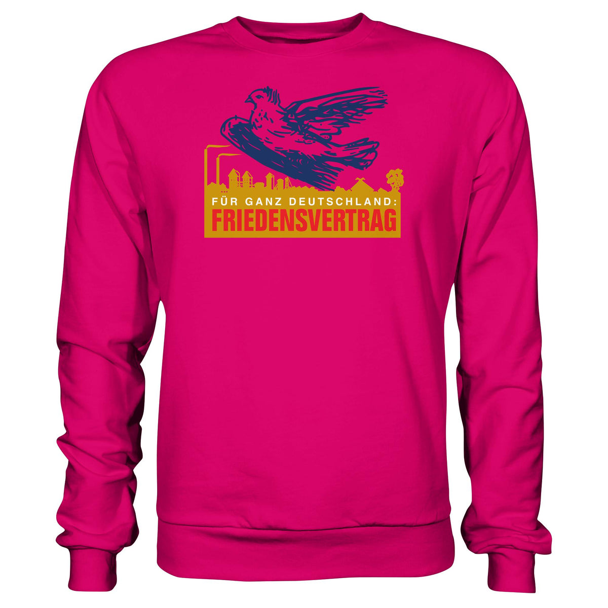 DDR Ostalgie Pullover Unisex • FRIEDENSVERTRAG FÜR GANZ DEUTSCHLAND (ORIGINAL-PIN)