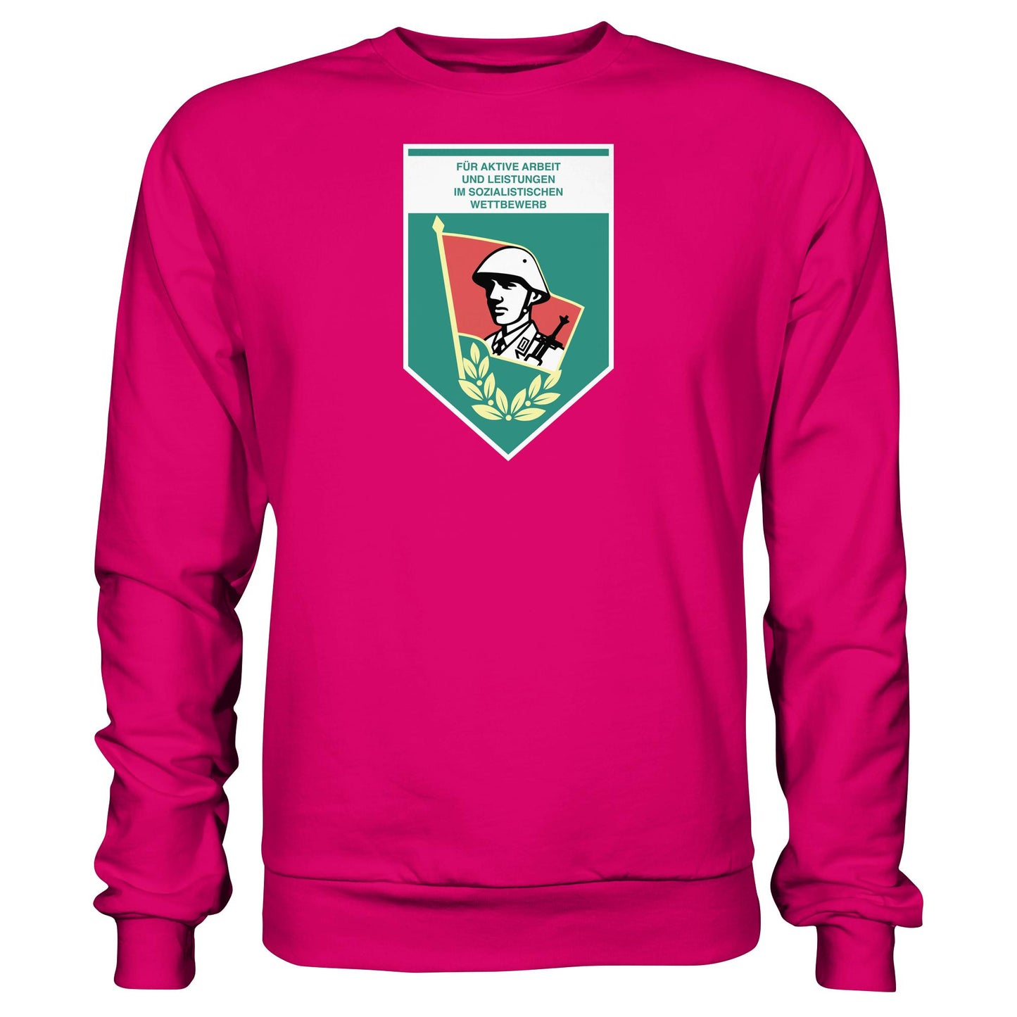 DDR Ostalgie Pullover Unisex • FÜR AKTIVE LEISTUNG UND ARBEIT (ORIGINAL WIMPEL)
