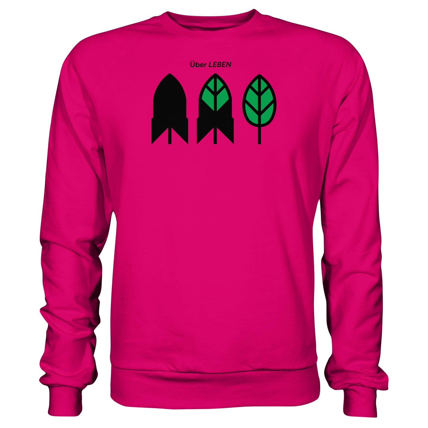 DDR Ostalgie Pullover Unisex • ÜBER LEBEN (ORIGINAL FRIEDENS-PLAKAT)