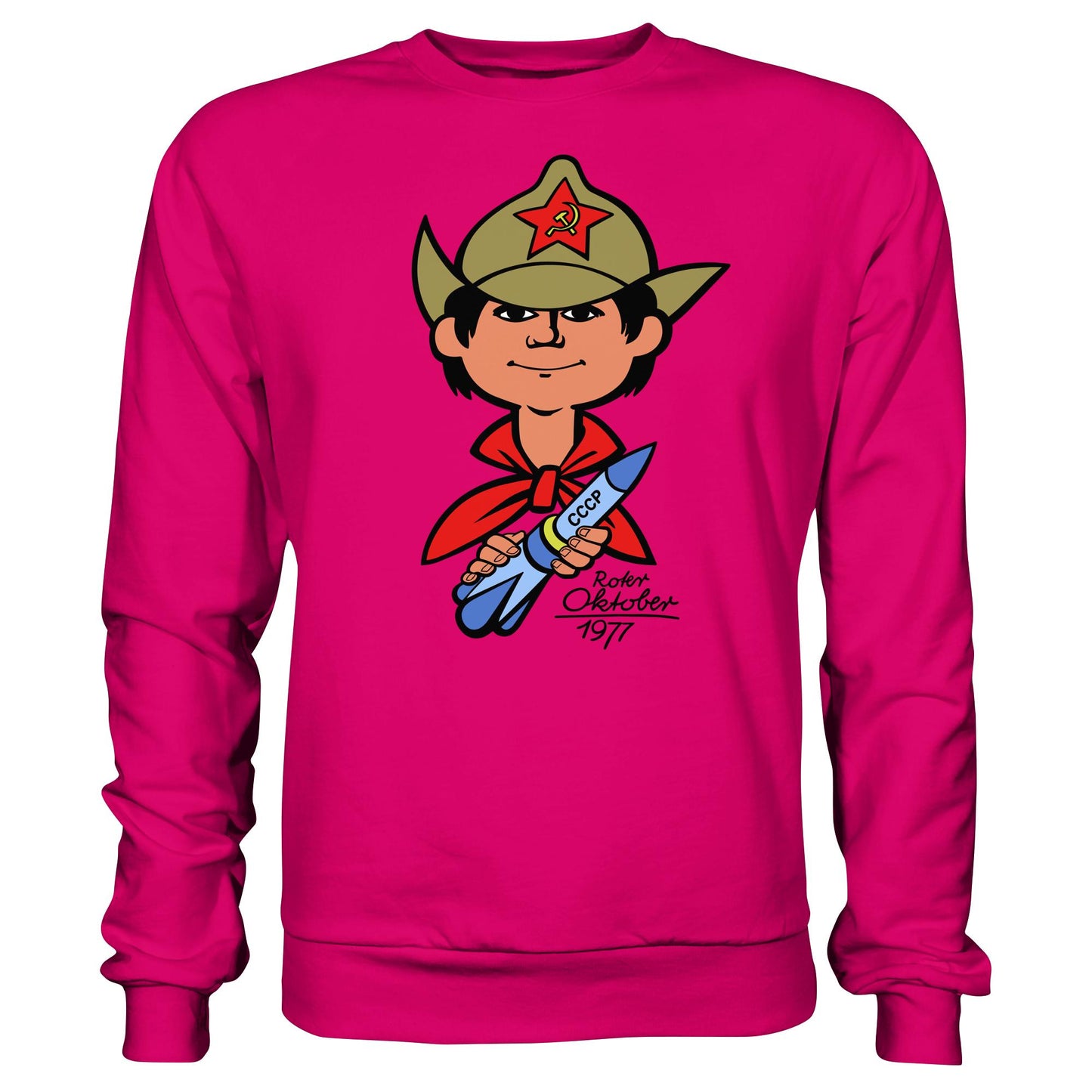 DDR Ostalgie Pullover Unisex • ROTER OKTOBER 1917 (ORIGINAL NICKI-MOTIV)