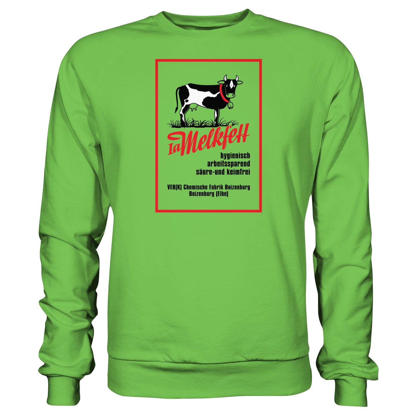 DDR Ostalgie Pullover Unisex • 1A MELKFETT - VEB BOIZENBURG