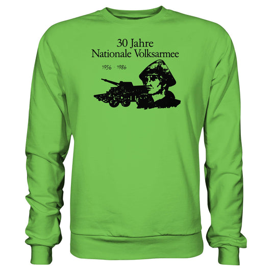 DDR Ostalgie Pullover Unisex • 30 JAHRE NATIONALE VOLKSARMEE (ORIGINAL BRIEFMARKE)