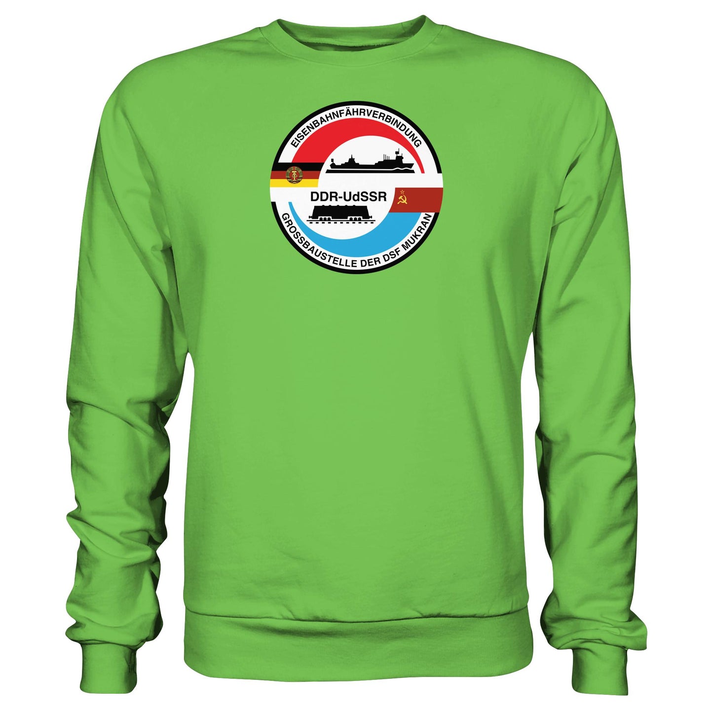 DDR Ostalgie Pullover Unisex • GROSSBAUSTELLE DER DSF MUKRAN