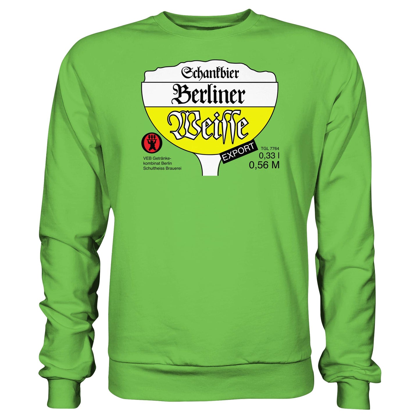 DDR Ostalgie Pullover Unisex • BERLINER WEISSE - VEB GETRÄNKEKOMBINAT BERLIN